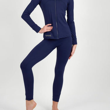 Alciemay - Navy fitted zip-up jacket