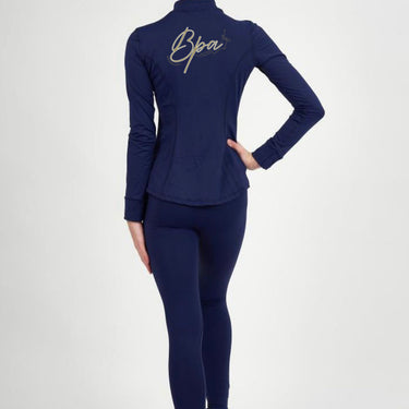 Alciemay - Navy fitted zip-up jacket